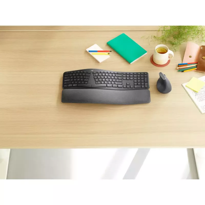 LOGITECH Ergo K860 - Teclado inalámbrico dividido Business Graphite Qwerty Pan Nordic