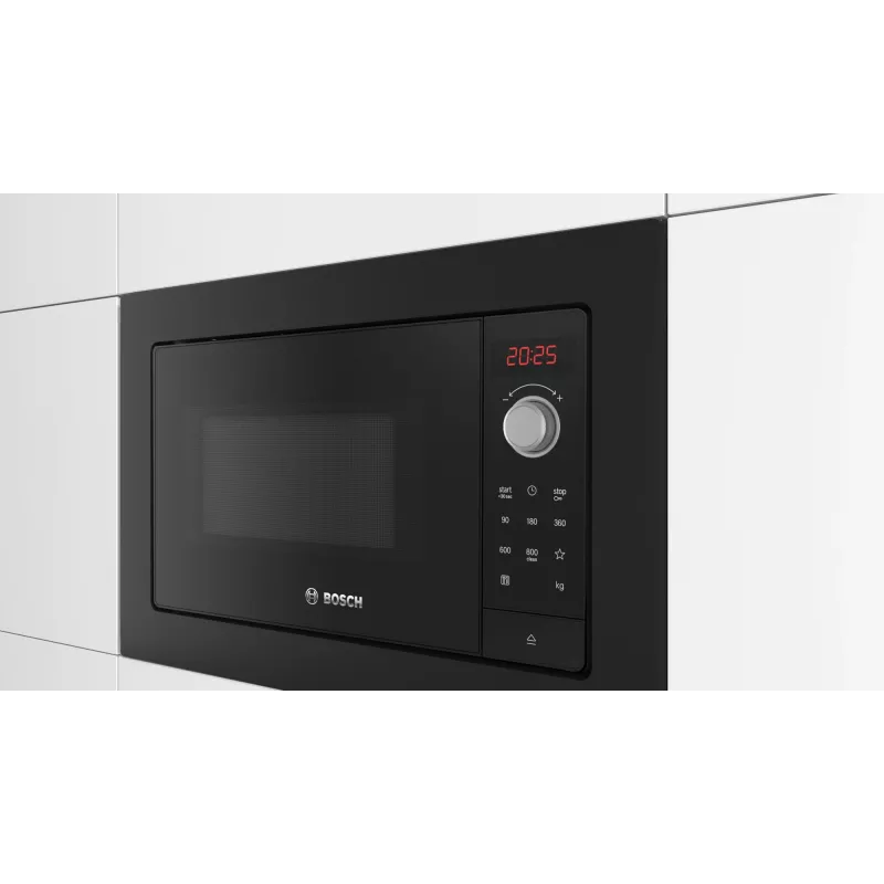 Bosch Serie 2 BFL623MB3 Microondas negro Microondas solo de empotrar 20 L 800 W