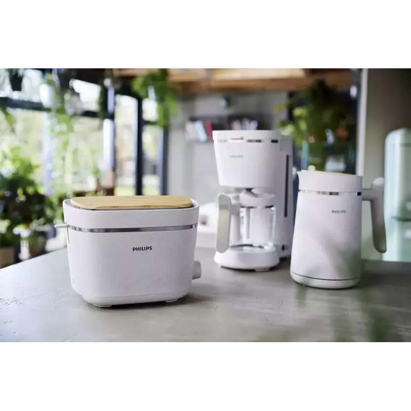 Tostadora Philips HD2640/10 Eco Conscious Edition, 2 rebanadas, 830 W, blanca