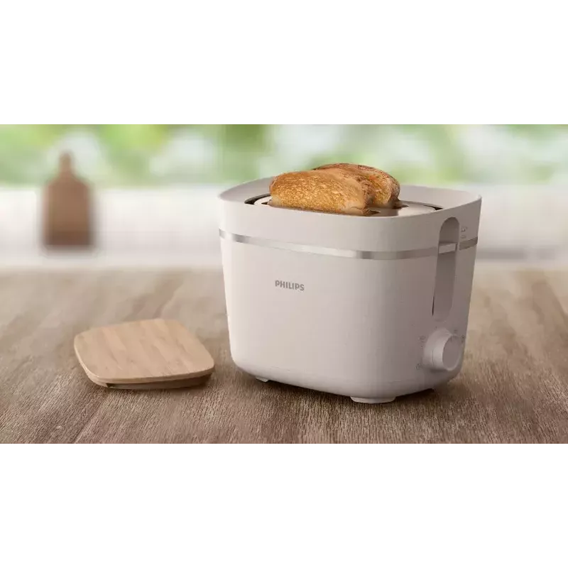 Tostadora Philips HD2640/10 Eco Conscious Edition, 2 rebanadas, 830 W, blanca