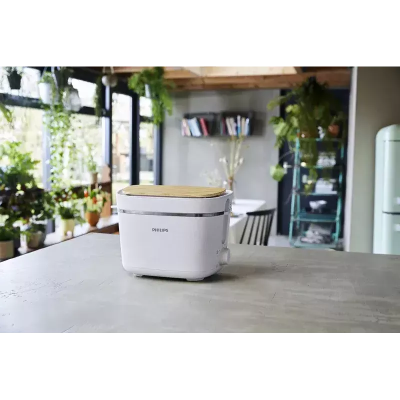 Tostadora Philips HD2640/10 Eco Conscious Edition, 2 rebanadas, 830 W, blanca