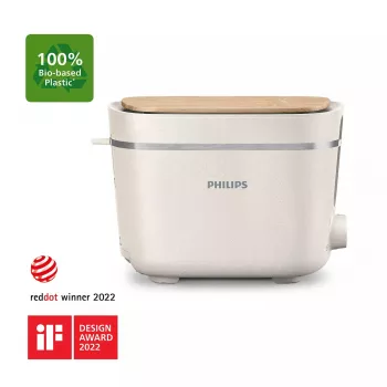 Tostadora Philips HD2640/10 Eco Conscious Edition, 2 rebanadas, 830 W, blanca