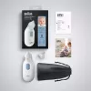Aspirador nasal eléctrico BRAUN BNA 100 — a pilas, succión ajustable, puntas extraíbles, blanco