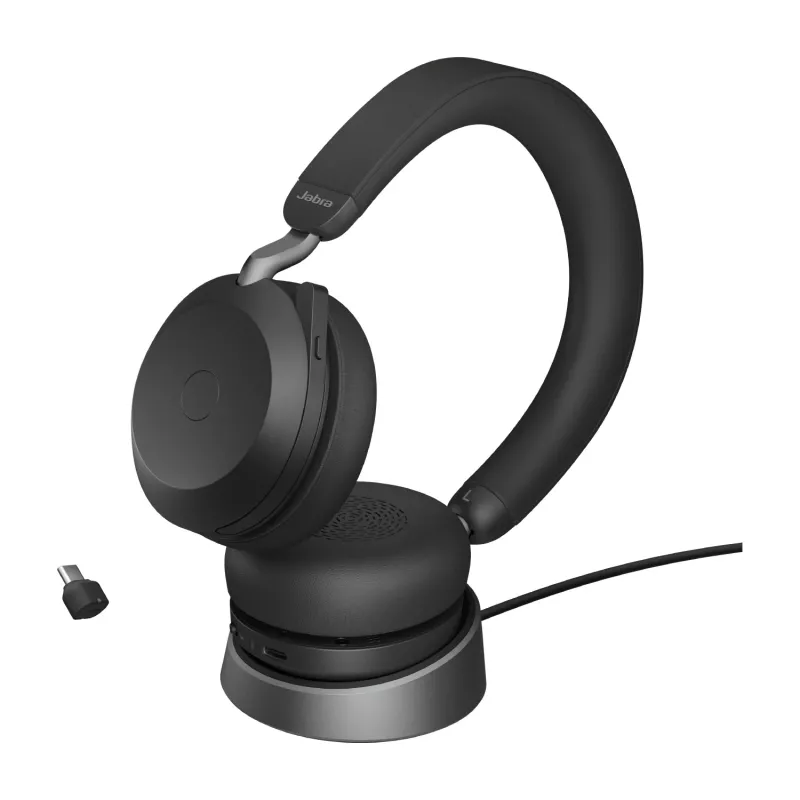 Jabra Evolve2 75 - USB-C UC con soporte de mesa - negro