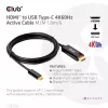 Cable activo CLUB3D HDMI a USB Type-C 4K60Hz M/M 1,8 m/6 ft