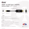 Cable activo CLUB3D HDMI a USB Type-C 4K60Hz M/M 1,8 m/6 ft