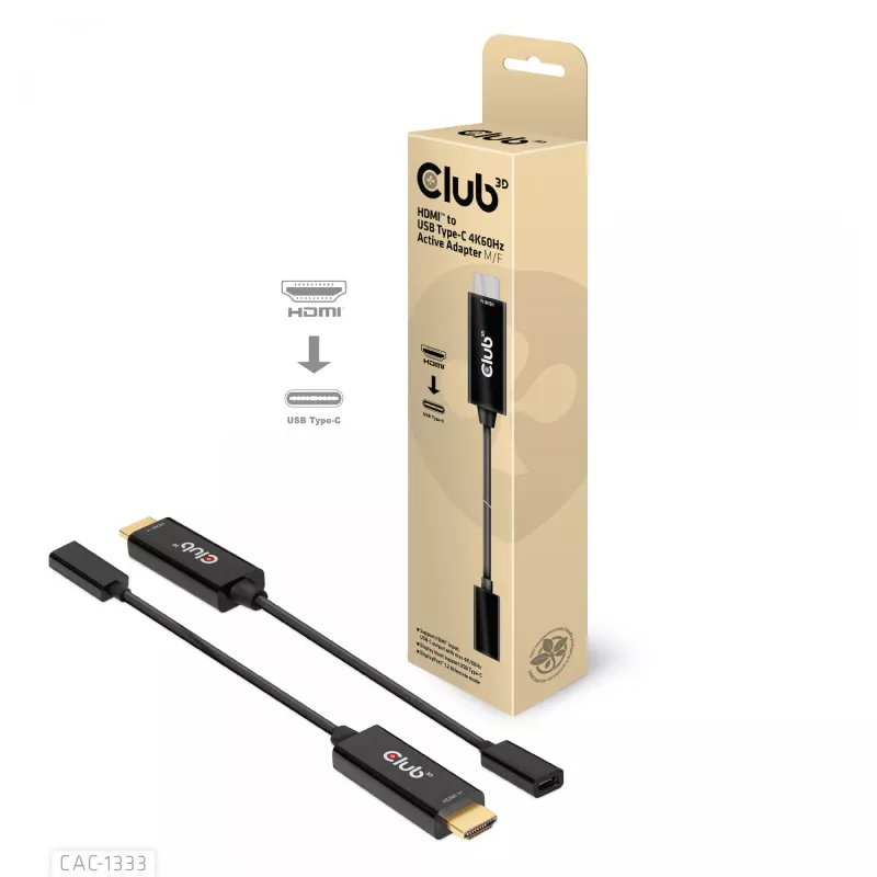 Adaptador activo CLUB3D HDMI a USB Type-C 4K60Hz M/H