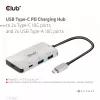 Hub de carga CLUB3D USB Gen2 Type-C PD a 2 puertos Type-C 10G y 2 puertos USB Type-A 10G