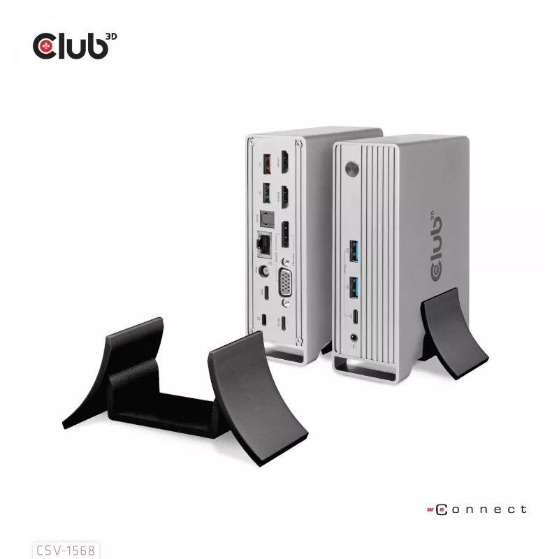 Docking station CLUB3D CSV-1568 carcasa metálica USB Gen2 Type-C USB Gen2 Type-A HDMI DP VGA RJ45 120W