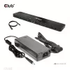 CLUB3D USB Gen1 Type-C Triple Display DP Alt Mode Displaylink Dynamic PD Charging Dock con fuente de alimentación de 120 vatios