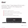 CLUB3D USB Gen1 Type-C Triple Display DP Alt Mode Displaylink Dynamic PD Charging Dock con fuente de alimentación de 120 vatios