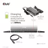 CLUB3D USB Gen1 Type-C Triple Display DP Alt Mode Displaylink Dynamic PD Charging Dock con fuente de alimentación de 120 vatios