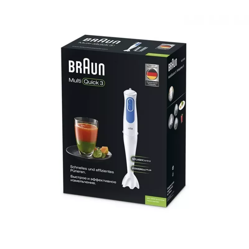Batidora de mano Braun MQ 3000 Smoothie 0,6 l 700 W azul, blanco