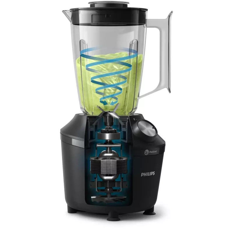 Philips serie 3000 HR2191/01 Batidora 2 L batidora de vaso 600 W negro, transparente