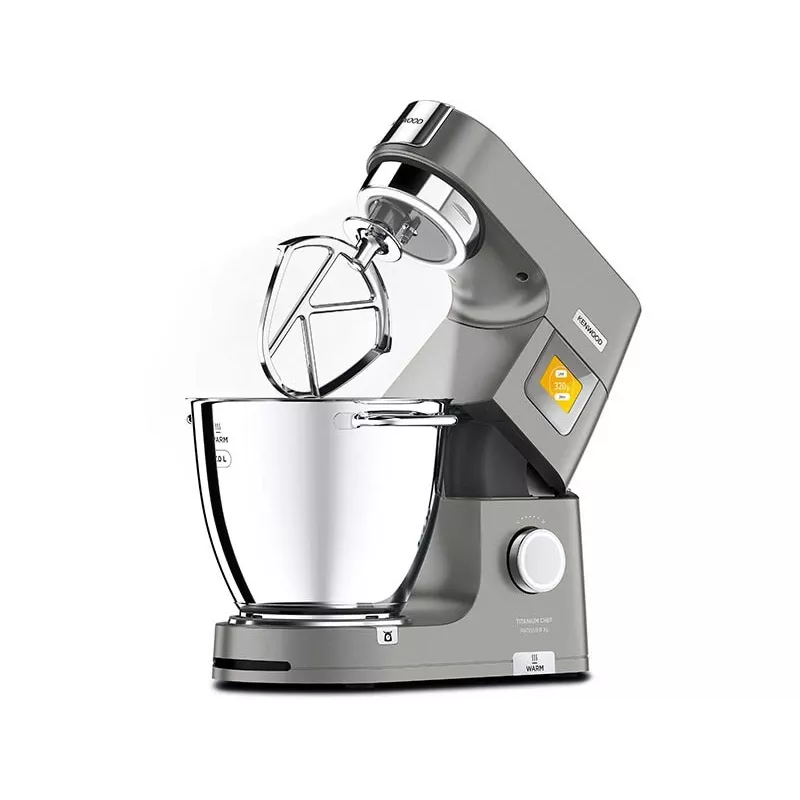 Batidora de vaso Kenwood KWL90.004SI — 1400 W, bol de acero inoxidable de 7 L, control táctil, báscula integrada, plata