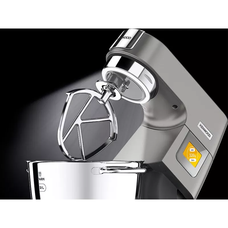 Batidora de vaso Kenwood KWL90.004SI — 1400 W, bol de acero inoxidable de 7 L, control táctil, báscula integrada, plata