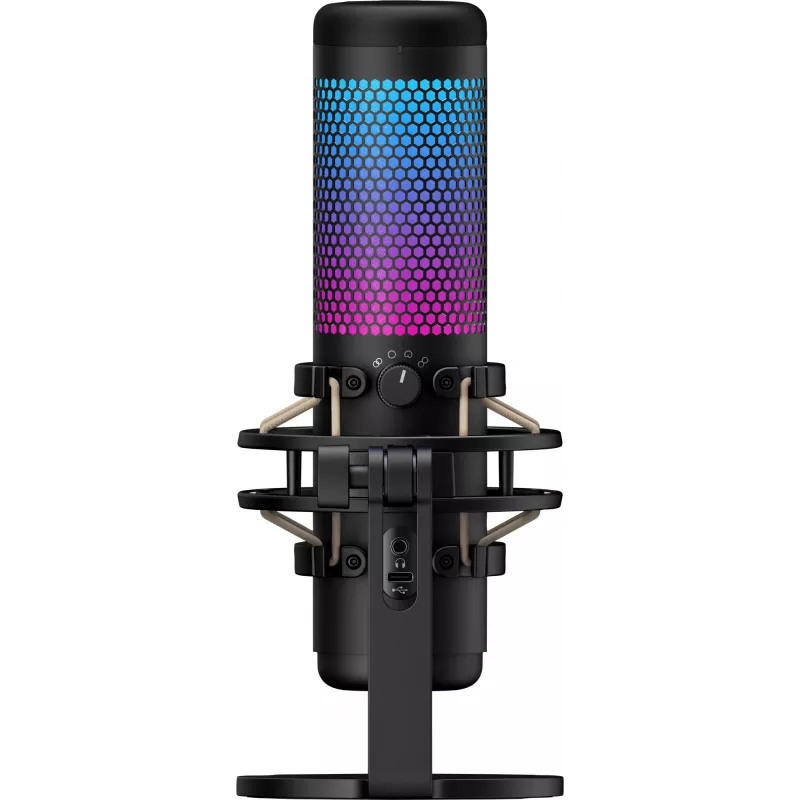 HyperX QuadCast S - Micrófono USB (negro-gris) - Iluminación RGB