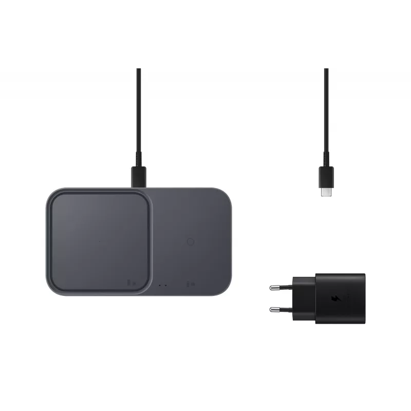 Cargador USB inalámbrico de interior Samsung EP-P5400 — 15 W, gris, para smartphone, auriculares, smartwatch