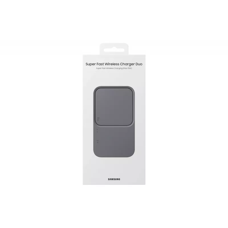 Cargador USB inalámbrico de interior Samsung EP-P5400 — 15 W, gris, para smartphone, auriculares, smartwatch