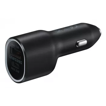 Cargador de coche Samsung EP-L4020 40W (entrada 12V) USB-C 25W+15W negro para smartphones