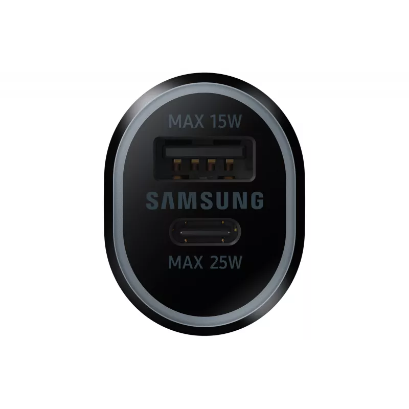 Cargador de coche Samsung EP-L4020 40W (entrada 12V) USB-C 25W+15W negro para smartphones