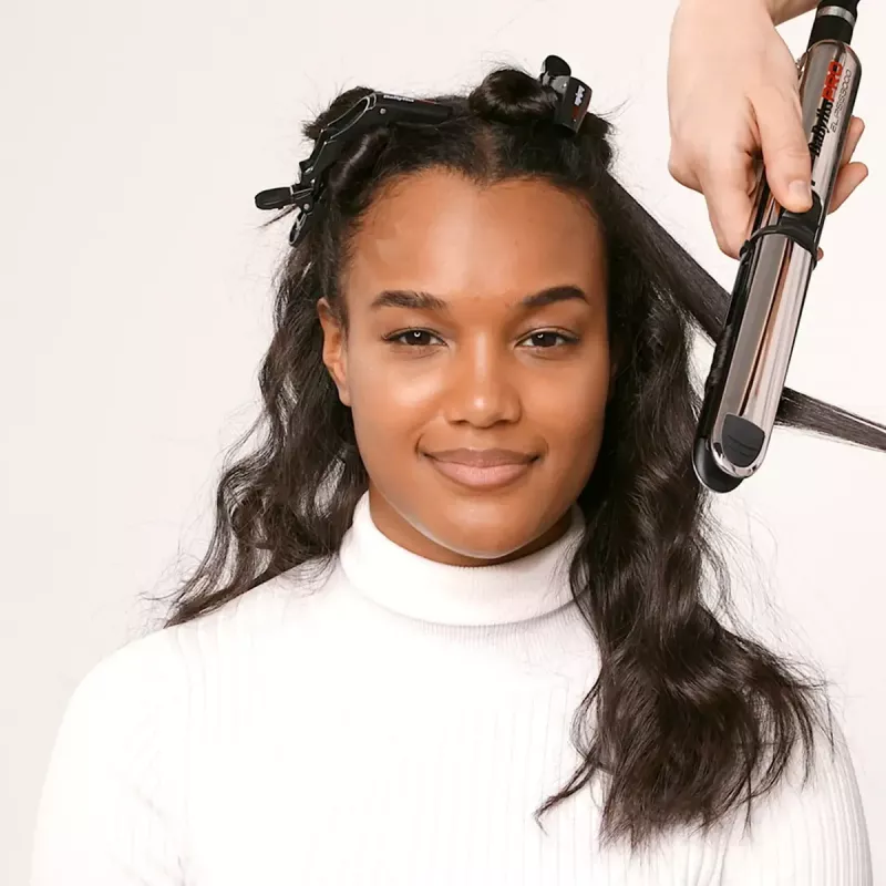 BaByliss Pro Elipsis 3000 plancha de pelo, 55 W, cable de 2,7 m, negra
