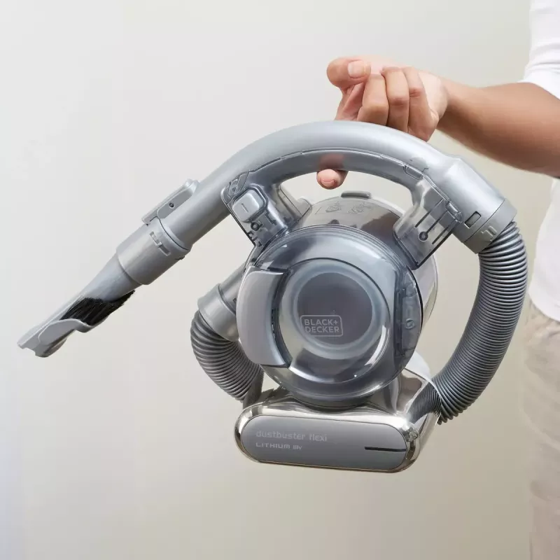 Black & Decker PD1820L-QW Flexi aspirador de mano, cromado