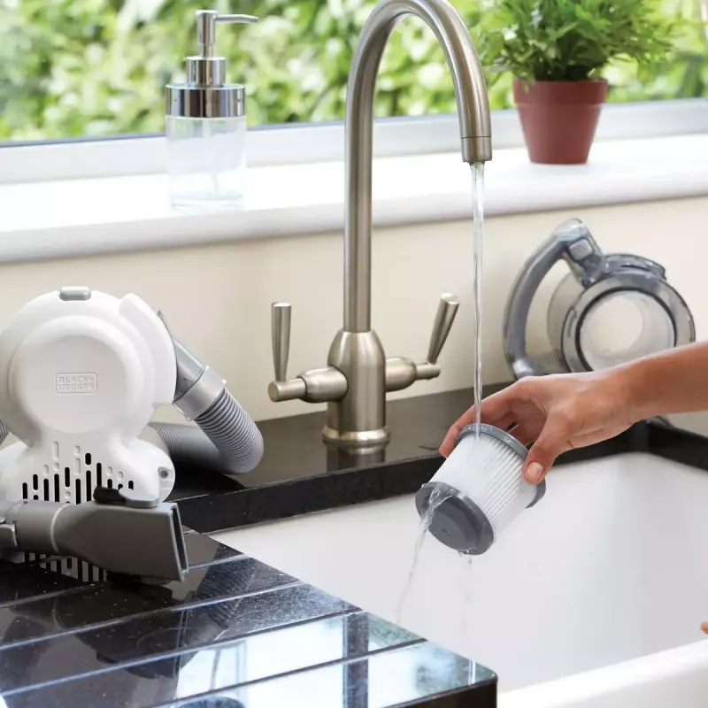 Black & Decker PD1820L-QW Flexi aspirador de mano, cromado