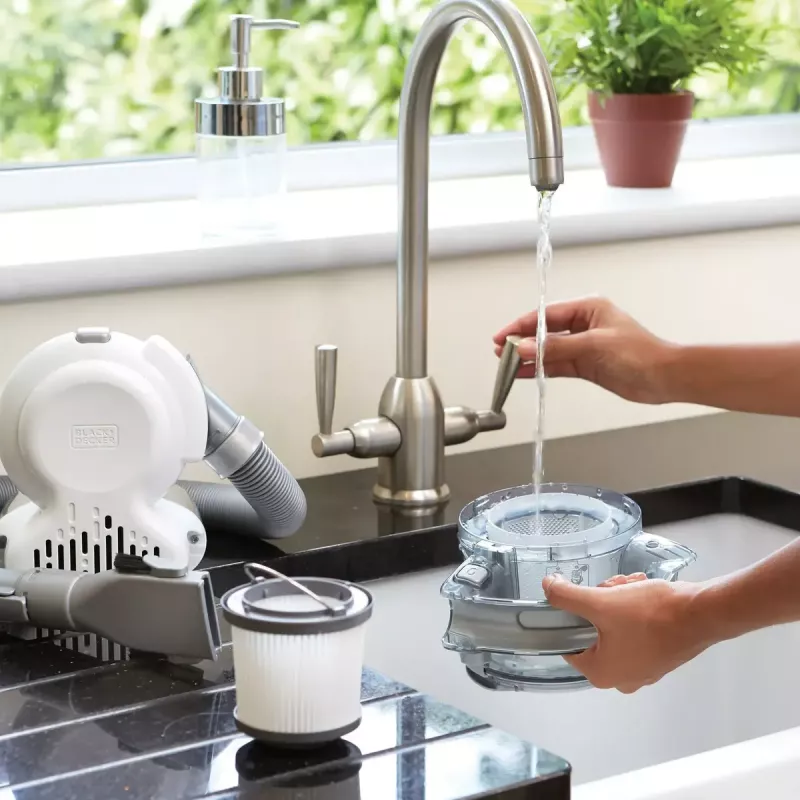 Black & Decker PD1820L-QW Flexi aspirador de mano, cromado