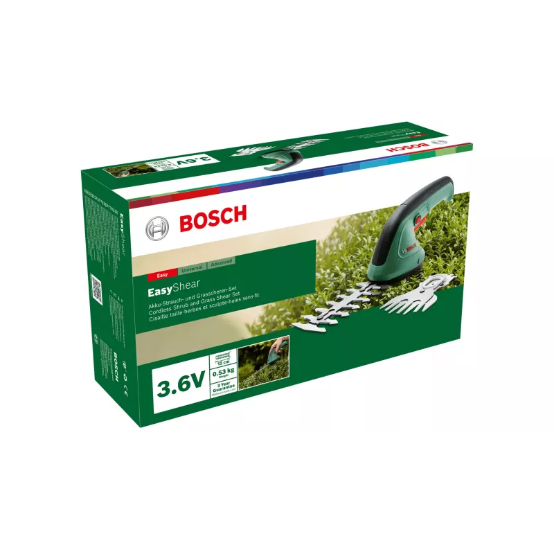 Bosch Easy Shear Tijeras cortacésped a batería 8 cm 3,6 V litio-ion (Li-Ion) negro, verde
