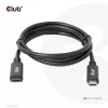 Cable alargador USB Gen1 Type-C CLUB3D CAC-1531, 1 m, USB-C conector macho a 2× USB-C conector hembra, 5 Gbps, 60 W PD, 4K@60Hz
