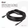Club 3D CAC-1538 cable activo USB-C a USB-A, USB 3.2 Gen1 5 Gbps, macho/hembra, 10 m, negro
