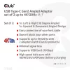 Set adaptador acodado USB Type-C Gen2, 2 uds. CLUB3D CAC-1528 — USB-C a USB-C, compatible con 4K@120Hz