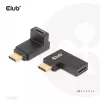 Set adaptador acodado USB Type-C Gen2, 2 uds. CLUB3D CAC-1528 — USB-C a USB-C, compatible con 4K@120Hz