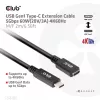 Cable alargador CLUB3D USB Gen1 Type-C 5 Gbit/s 60 W (20 V/3 A) 4K60Hz M/H 2 m/6,56 ft