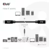 Cable alargador CLUB3D USB Gen1 Type-C 5 Gbit/s 60 W (20 V/3 A) 4K60Hz M/H 2 m/6,56 ft