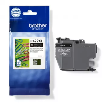 Brother LC422XLBK cartucho de tinta 1 ud. Original Alto (XL) rendimiento Negro
