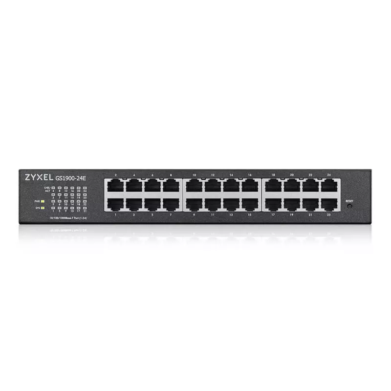 Zyxel GS1900-24E-EU0103F switch de red gestionado L2 Gigabit Ethernet (10/100/1000) 1U Negro