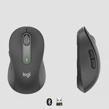 LOGITECH Signature M650 L ratón inalámbrico – Para manos grandes – Diestros – Grafito
