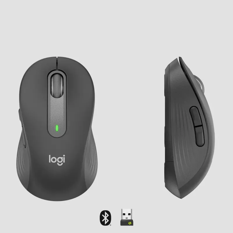 LOGITECH Signature M650 L ratón inalámbrico – Para manos grandes – Diestros – Grafito