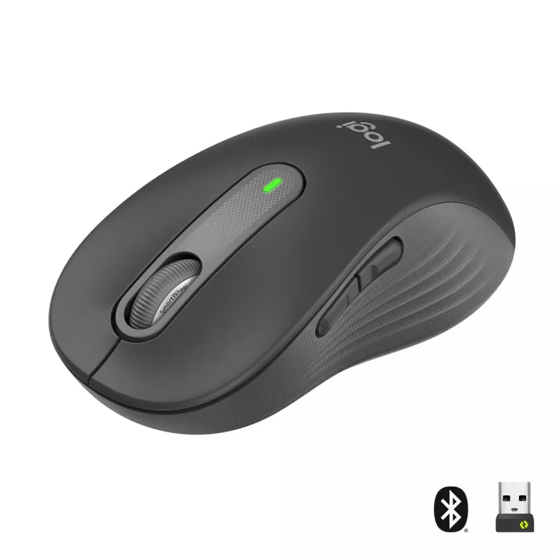 LOGITECH Signature M650 L ratón inalámbrico – Para manos grandes – Diestros – Grafito