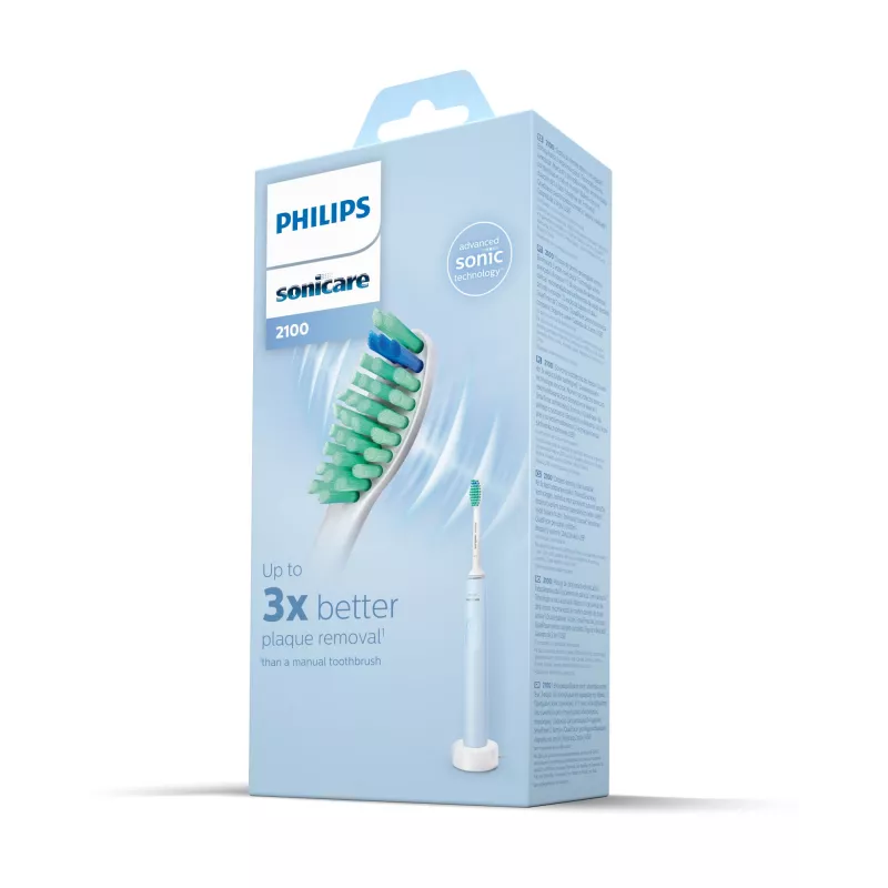 Cepillo de dientes eléctrico sónico Philips HX3651/12 — modo suave, batería de Li‑Ion integrada, 1 cabezal de cepillo, blanco/azul