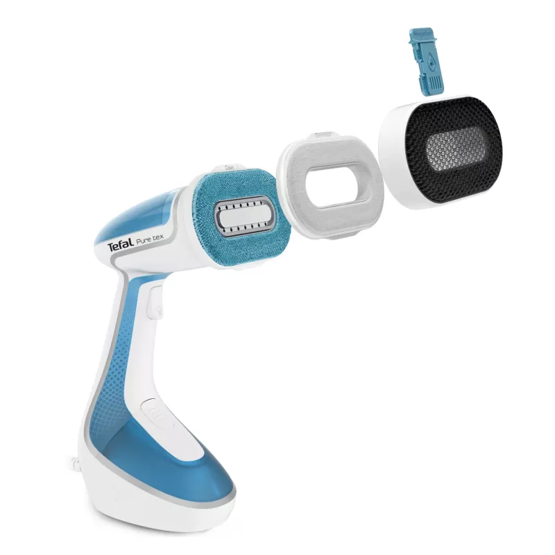 Plancha de vapor de mano Tefal Pure Tex DT9530G0 1700 W, depósito de agua de 0,2 L, suela cerámica, 30 g/min de vapor, 90 g/min de golpe de vapor