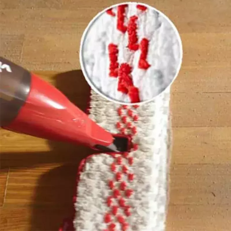 Fregona VILEDA Spray Max microfibra en seco y húmedo — cabezal de plástico, depósito de agua de 0,6 l, antibacteriana, blanco/rojo
