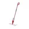 Fregona VILEDA Spray Max microfibra en seco y húmedo — cabezal de plástico, depósito de agua de 0,6 l, antibacteriana, blanco/rojo