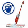 Fregona VILEDA Spray Max microfibra en seco y húmedo — cabezal de plástico, depósito de agua de 0,6 l, antibacteriana, blanco/rojo