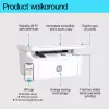 Impresora láser multifunción HP LaserJet MFP M140w — Monocromo, 20 ppm, 600×600 DPI, A4, Wi‑Fi, Ethernet, Blanco