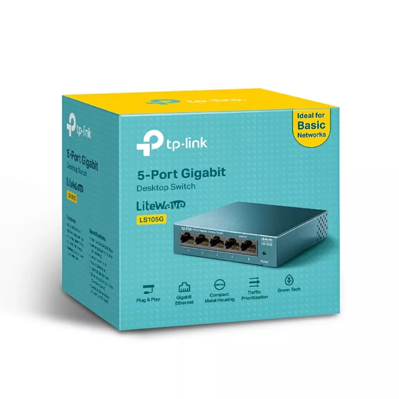 TP-Link switch de red de sobremesa 5 puertos 10/100/1000Mbps