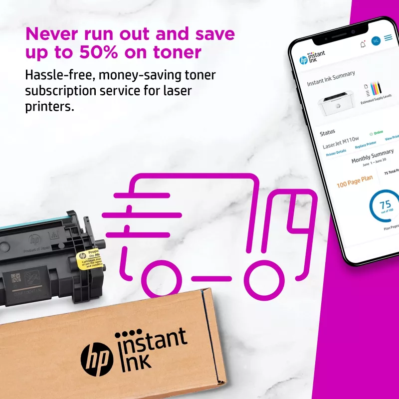 HP LaserJet M110w impresora, láser, 600 x 600 DPI, A4, 20 ppm, con red, Blanco