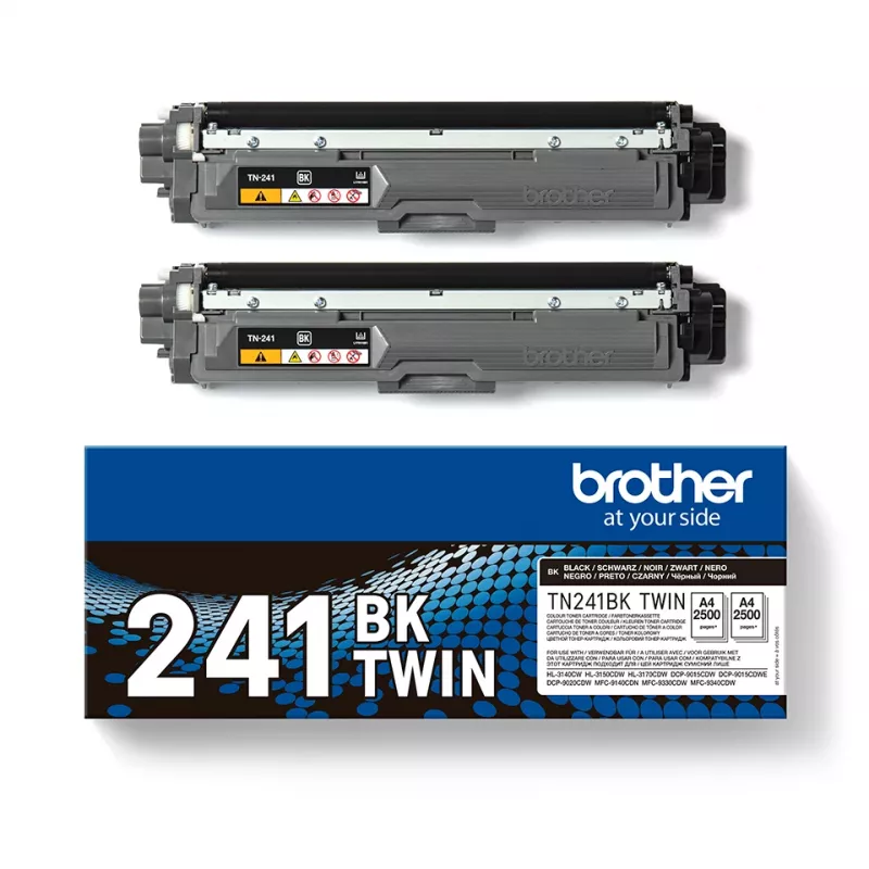 Brother TN-241BKTWIN tóner en pack doble, negro, 2 x 2500 páginas